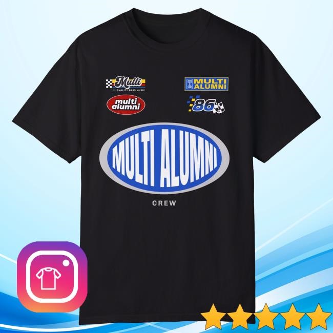 Official Merchbar Big Krit Shop Big K.R.I.T. Multi Racing Crew T-Shirt Merch Bar