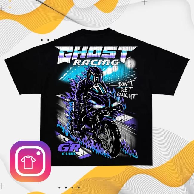 Official Ghost Racing Merch Store Vintage Track Tshirt - Black