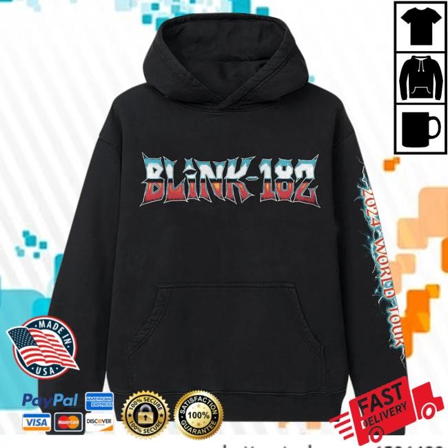 Blink 182 Merch Blink-182 World Tour Hoodie