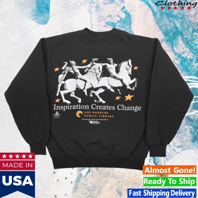 Online Ceramics Inspiration Creates Change Off-Black Fleece Crewneck Visual