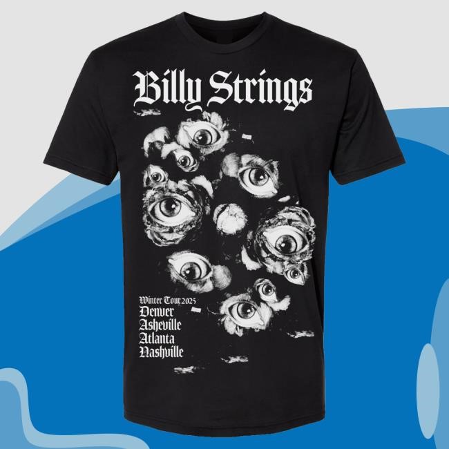Billy Strings Merch Floral Gaze Shirt (Welder Wings)