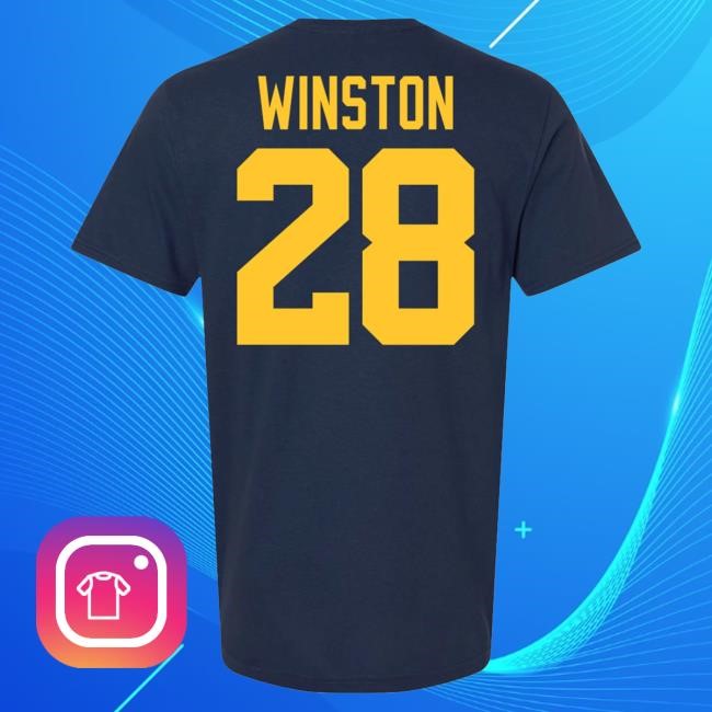 The M Den Michigan Wolverines #28 Kainoa Winston Student Athlete Blue Football Hot Shirt