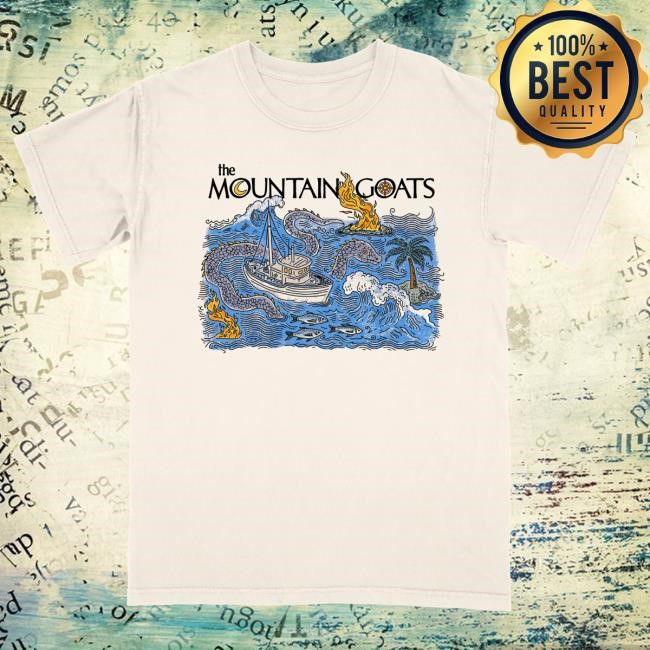 Official Hello Merch The Mountain Goats Sea Monster Ivory New Shirt HelloMerch