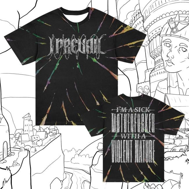 Official I Prevail Merch Violent Nature Hot Shirt (Black/Tie-Dye)