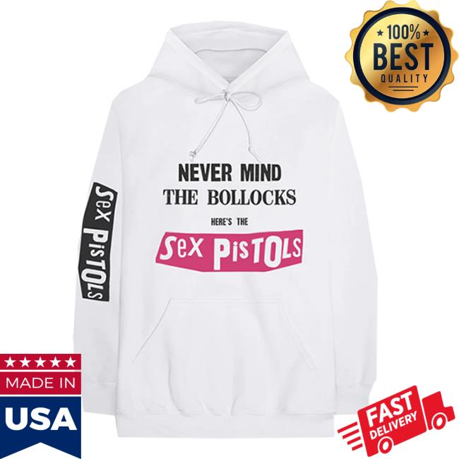 Official Sex Pistols Merch Sex Pistols Never Mind The Bollocks White Sweater