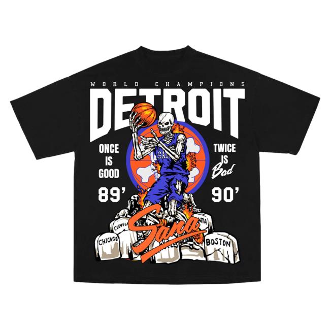 Official Sana Detroit Red Wings Sana Detroit Bad Boys Once Good Twice Bad Popover Shirt - Black