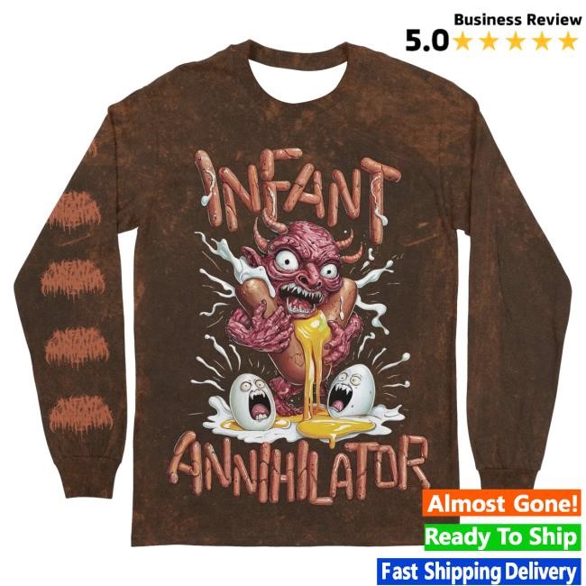 Official Indie Merch Store Shop Infant Annihilator Meat Demon Long Sleeve Tees Hot Dog Water IndieMerchStore
