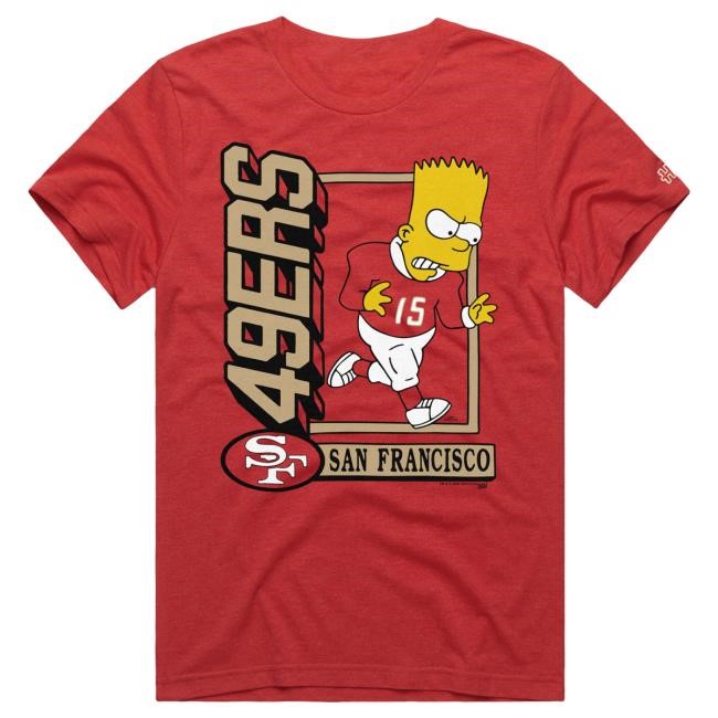 Official San Francisco 49ers Homage x The Simpsons Unisex Shirts - Red
