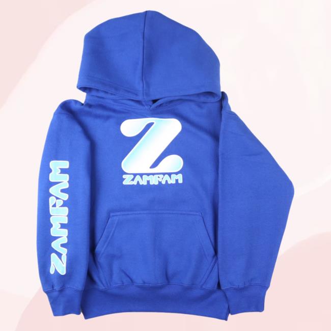 Official Rebecca Zamolo Merch Store Blue Gradient Z Hood RebeccaZamolo Shop