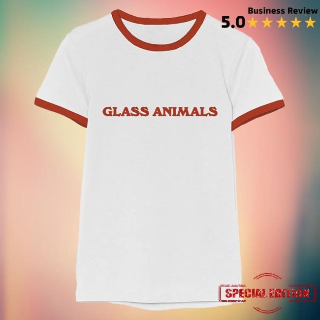 Official Glass Animals Merch Store Shop Glass Animals I Love You So F***ing Much Tour Ringer T-Shirt in White GlassAnimals
