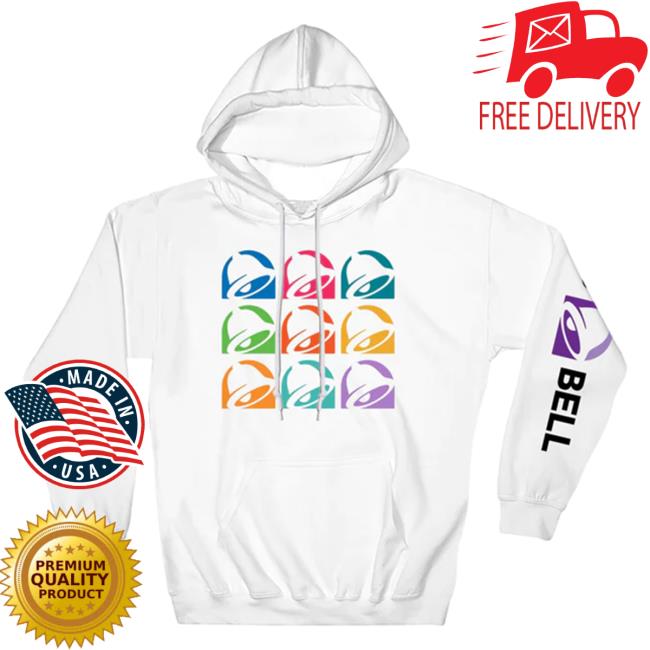 Official Taco Bell Apparel Clothing Store Shop Taco Bell Colorful Logo Pullover Hoodie Tacobell Merch