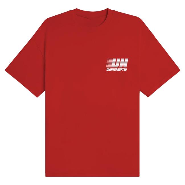 Official Maverick Carter Uninterrupted Clothing Store Shop Un Motion Graphic Tshirt Red Mavcarter