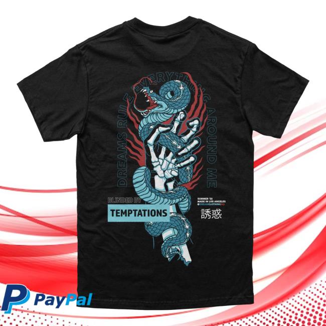 Official Dream Clothing Blinded By Temptations Heavyweight T-Shirts Black Dreamclothinghq