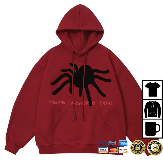 Official Lemandik Dark Style Crew Red Flocked Spider