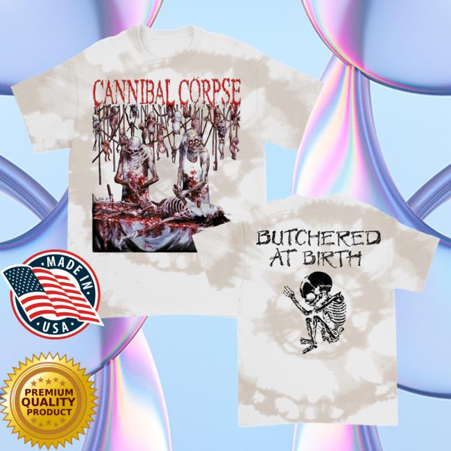 Official Kings Road Merch Store Cannibal Corpse Butchered At Birth Shirt (Dirt Swirl Dye) Kings Road Shop CannibalCorpse