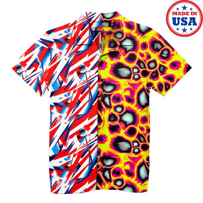 Vapor95 Clothing Store Acid Bath Hawaiian Tee Shirt Vapor 95