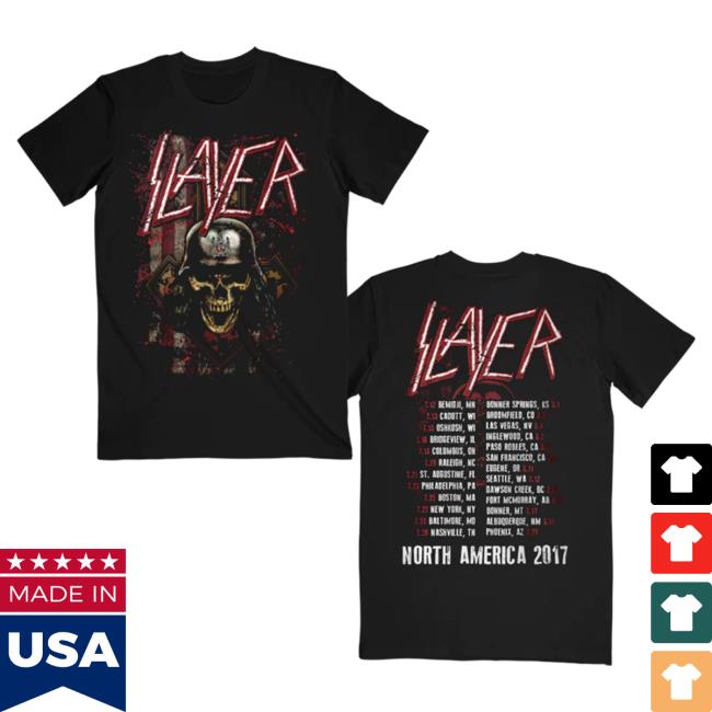 Official Slayer Clothing Store Shop Merch Slaymerica Itinerary T-Shirts