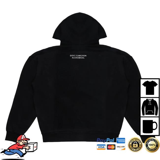 Official Dove Cameron Merch Store Dove Cameron Razor Kiss Popover Hoodie - Black Mineral Wash