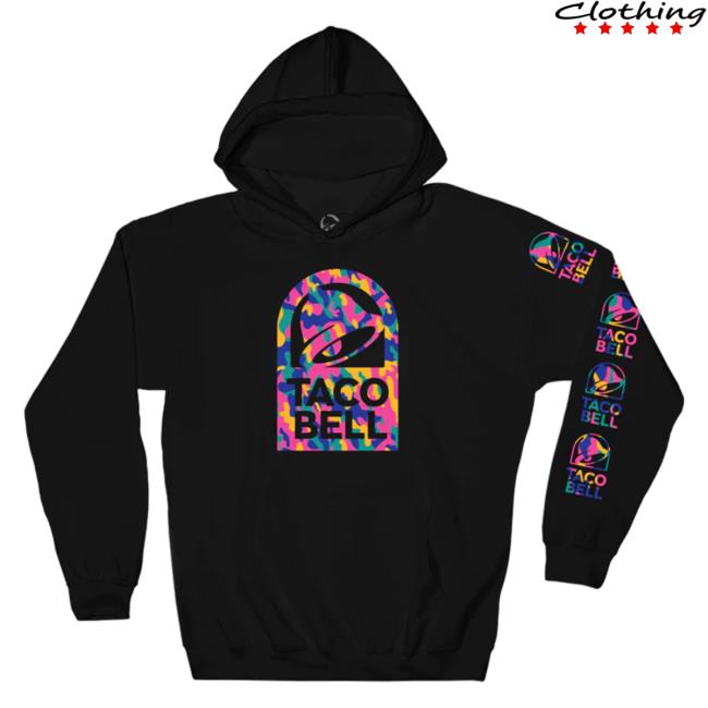 Official Taco Bell Apparel Clothing Store Shop Taco Bell Pattern Logo Crew neck Tacobell Merch
