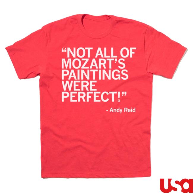 Official Ray Gun Store Shop Andy Reid Mozart Paintings White & Red (R) Tee