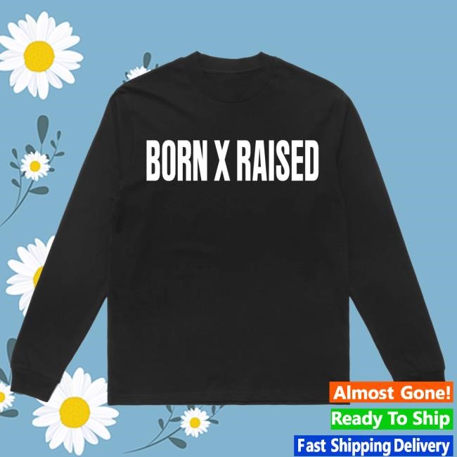 Official Born X Raised Merch Store Shop Jumbo Slab Long Sleeve Tee: Black BornxRaised