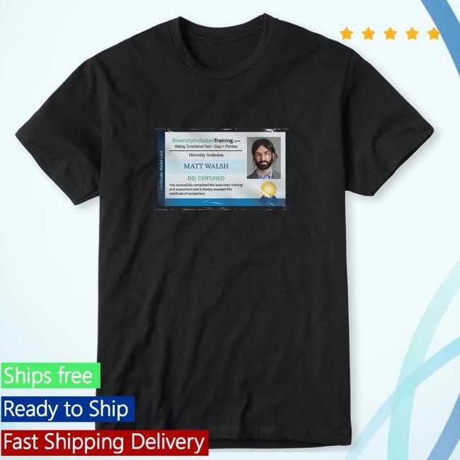 Official Dailywire Apparel Clothing D.E.I. Certified Shirt 2024 Daily Wire Merch Store Shop