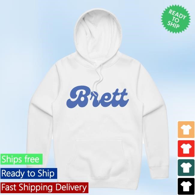 Brett Text Logo New Hoodie - White – Brett Store