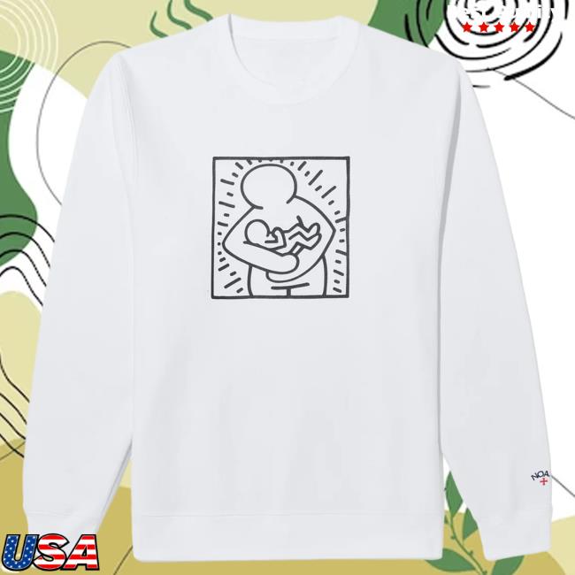 Official Noah Merch Store Noah X Keith Haring Popover Sweatshirt White Noah Clothing Shop Apparel