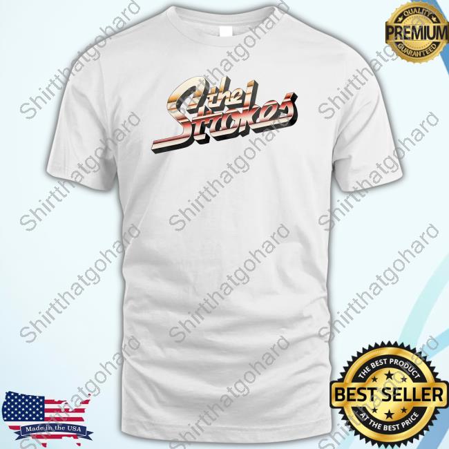 The Strokes Striped Logo T Shirt