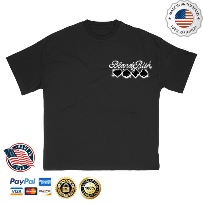 Official Brand Risk Merch Shop Card Suit Black Hoodie