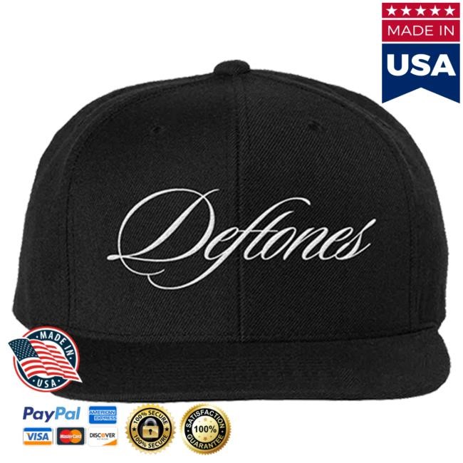 Official Deftones Merch script logo snapback Cap