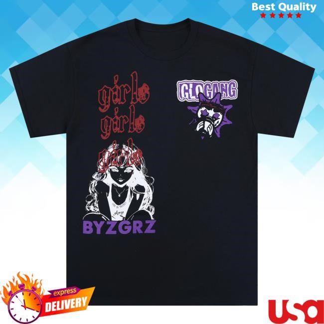 Official Glo Gang Merch Store Glo Gang Glo Sun Logo Purple Vert T Shirt (Black) GloGang