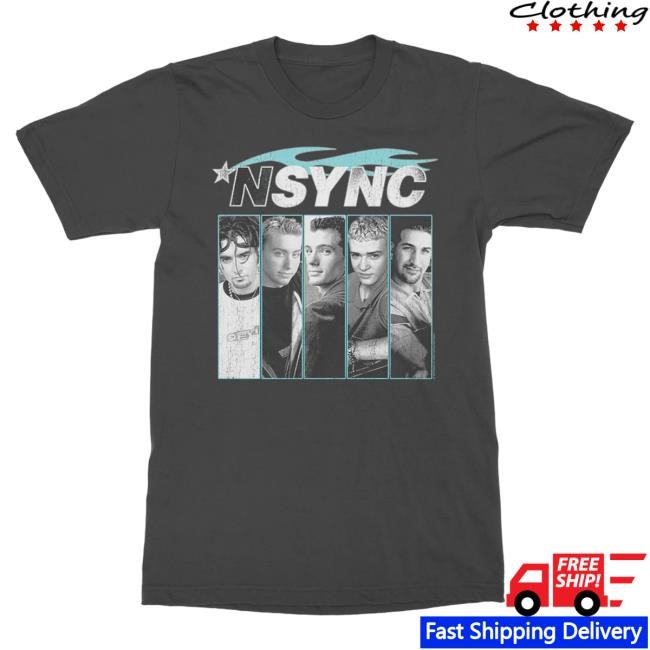 Official Nsync Merch Store Here We Go Charcoal T-Shirt