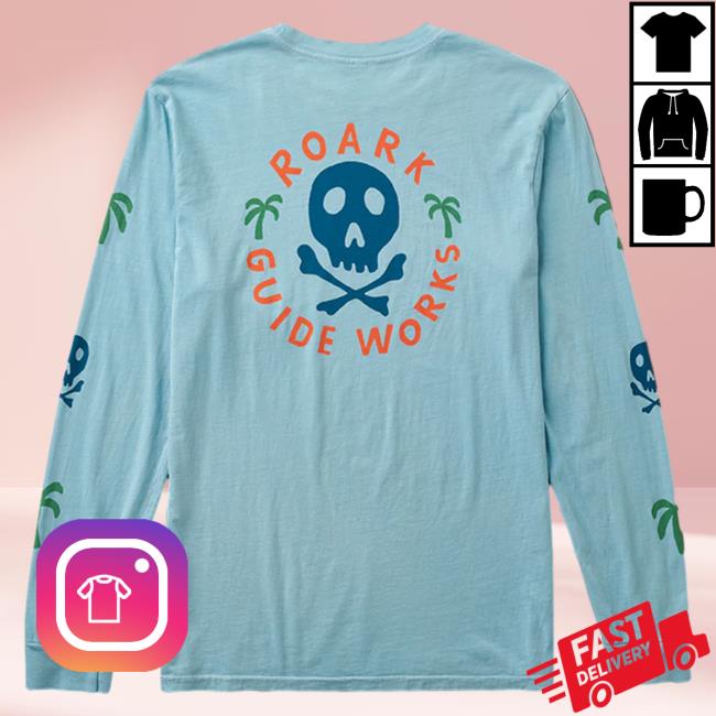 Official Roark Clothing Store Shop Guideworks Skull Longsleeve Light Blue