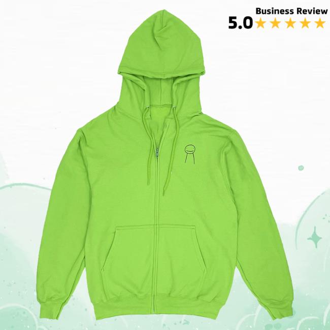 Official Dream Smile Merch Store Dream Smile Dream Character Full-Zip Pull Over Hoodie Lime Dream Updates DreamSmile