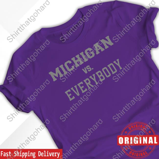 Official Michigan Football Michigan Vs Everybody Long Sleeve Tee Black