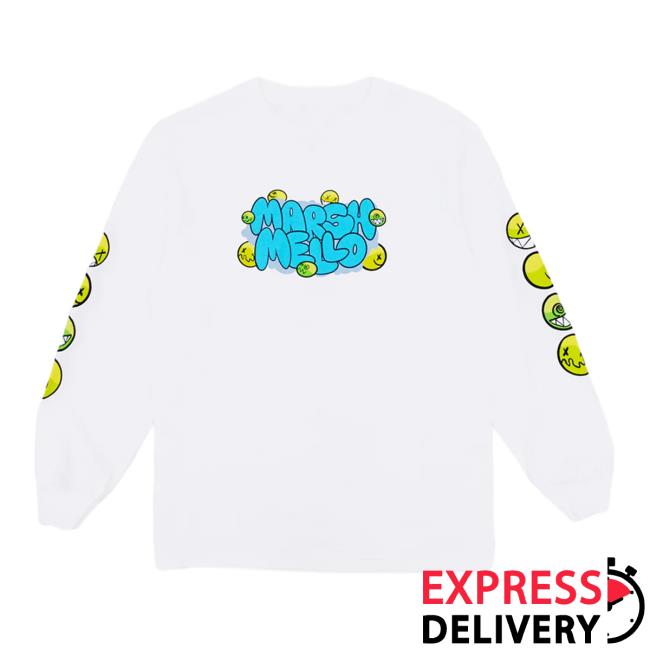 Official Marshmello Merch Store Marshmello Moody Long Sleeve New Shirt Marshmello Apparel Clothing Shop Marshmello