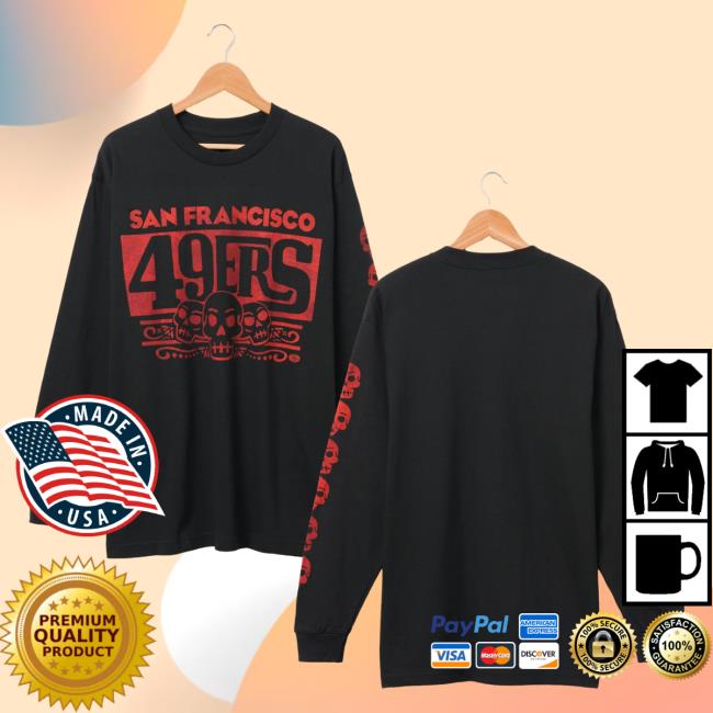 Official Junk Food Apparel Clothing Store Shop Junkfoodclothing San Francisco 49ers with a Dia De Los Muertos Long Sleeve