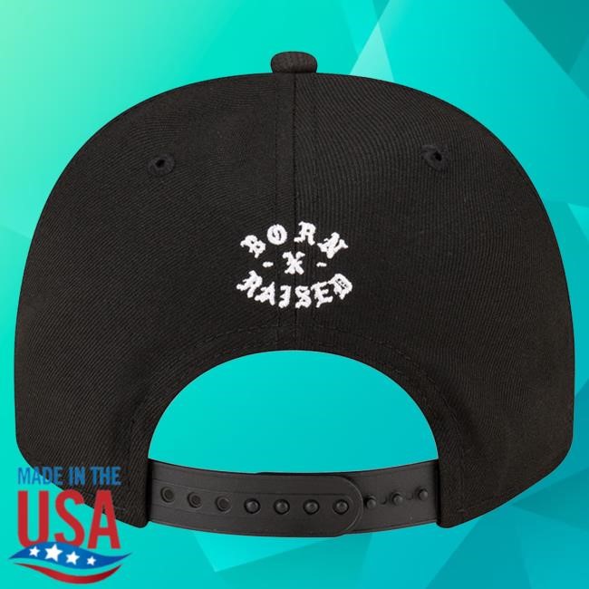Men's Atlanta Falcons New Era Born x Raised Black A-Frame 9FIFTY Snapback Cap NFL Shop Store