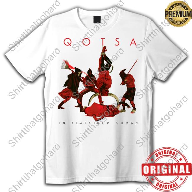 Official Queens Of The Stone Age Qotsa In Times New Roman Sand Hoodie