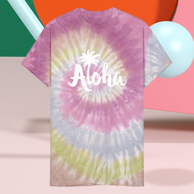 Official Vintage Aloha Beach Shirt New Hawaii Beach Tropical Unisex Tie Dye Shirt Desert Rose New