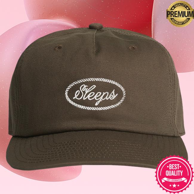 Official While She Sleeps Merch Bar Script Brown Hat Black MerchBar
