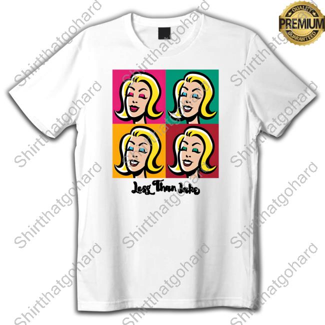 Less Than Jake Merch Less Than Jake White Vintage Color Block Rockview Tee Shirt
