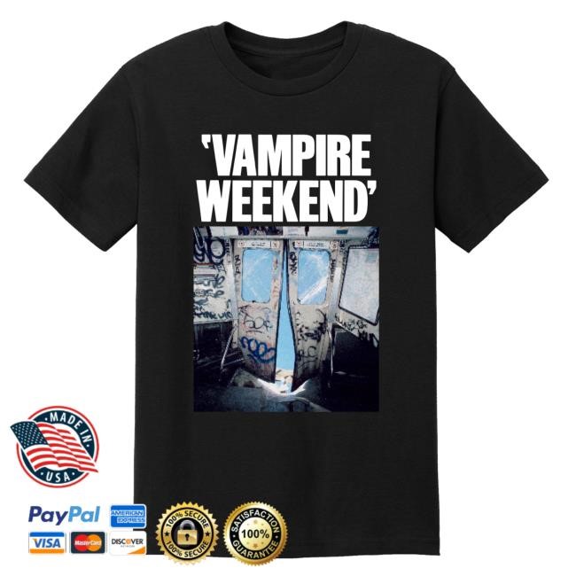 Official Vampire Weekend Limited Edition OGWAU Subway Shirts Black with No Back