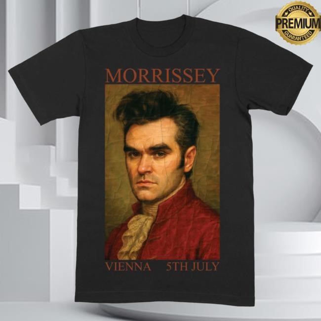 Official Morrissey Merch Vienna 2025 Event Tees Black