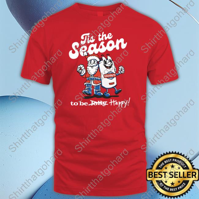 Happy Dad Merch Holiday Tis The Season Red T Shirt