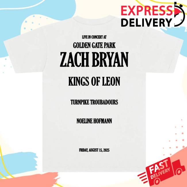 Official Zach Bryan Merch Store Golden Gate Park Bridge New Shirt