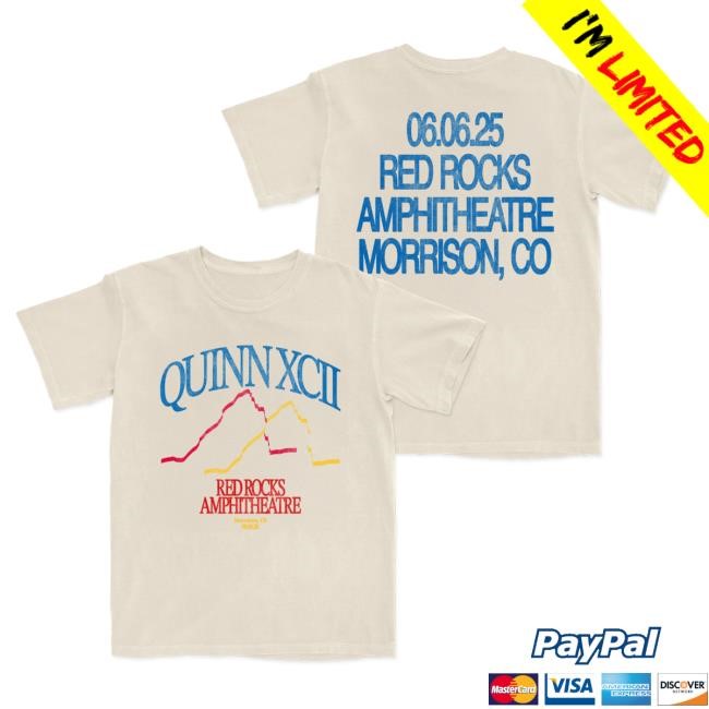 Official Quinn Xcii Red Rocks 2025 Tees