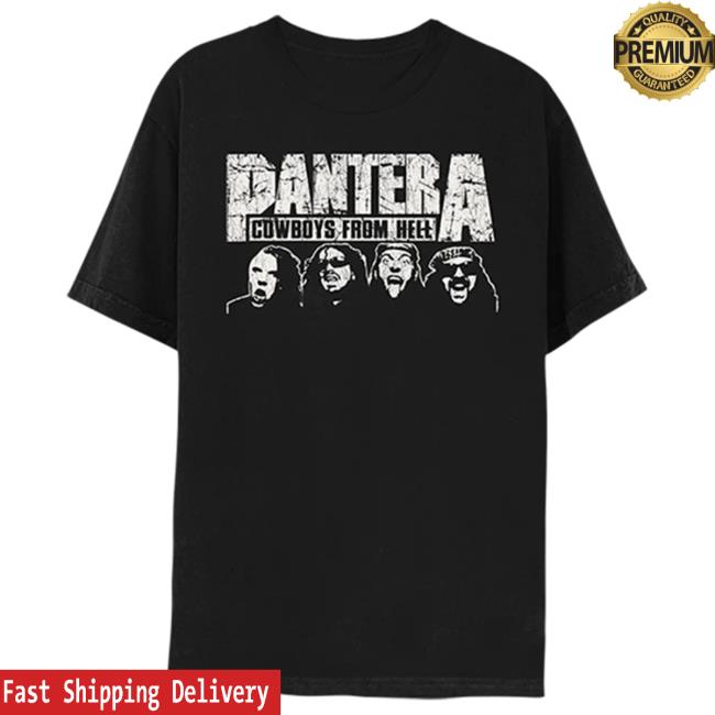 Official Pantera Merch Store Pantera Cowboys From Hell World Tour 2023 Black Top Shirt
