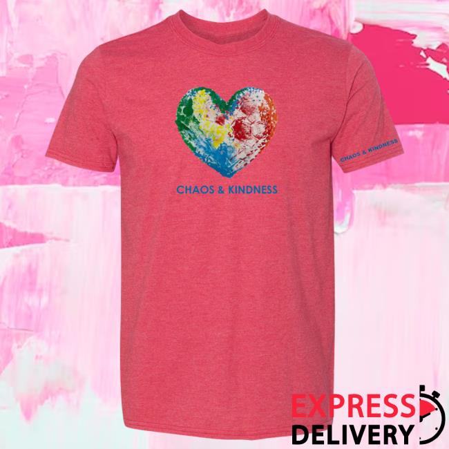 Official Chaos And Kindness Store Abstract Heart Tee